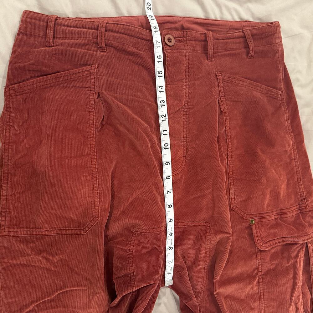 Free People Bay to Breakers Corduroy Button Closure Pants in Rosey Copper XLarge - Picture 10 of 12